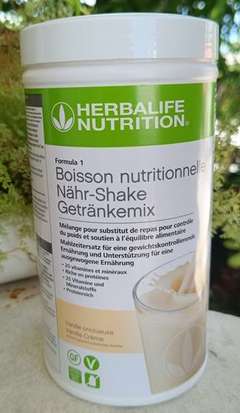 Pot Herbalife Formula 1 Boisson nutritionnelle saveur Vanille onctueuse